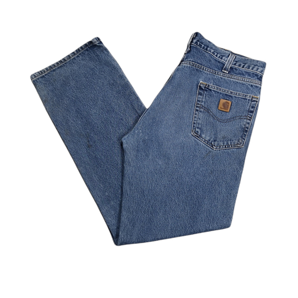 Carhartt carpenter hot sale blue jeans