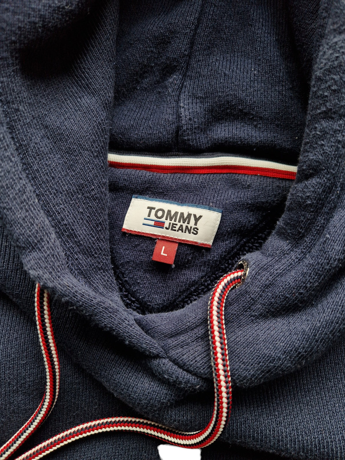 Tommy Jeans Stars and Stripe Hoodie - Size Large (Oversized)