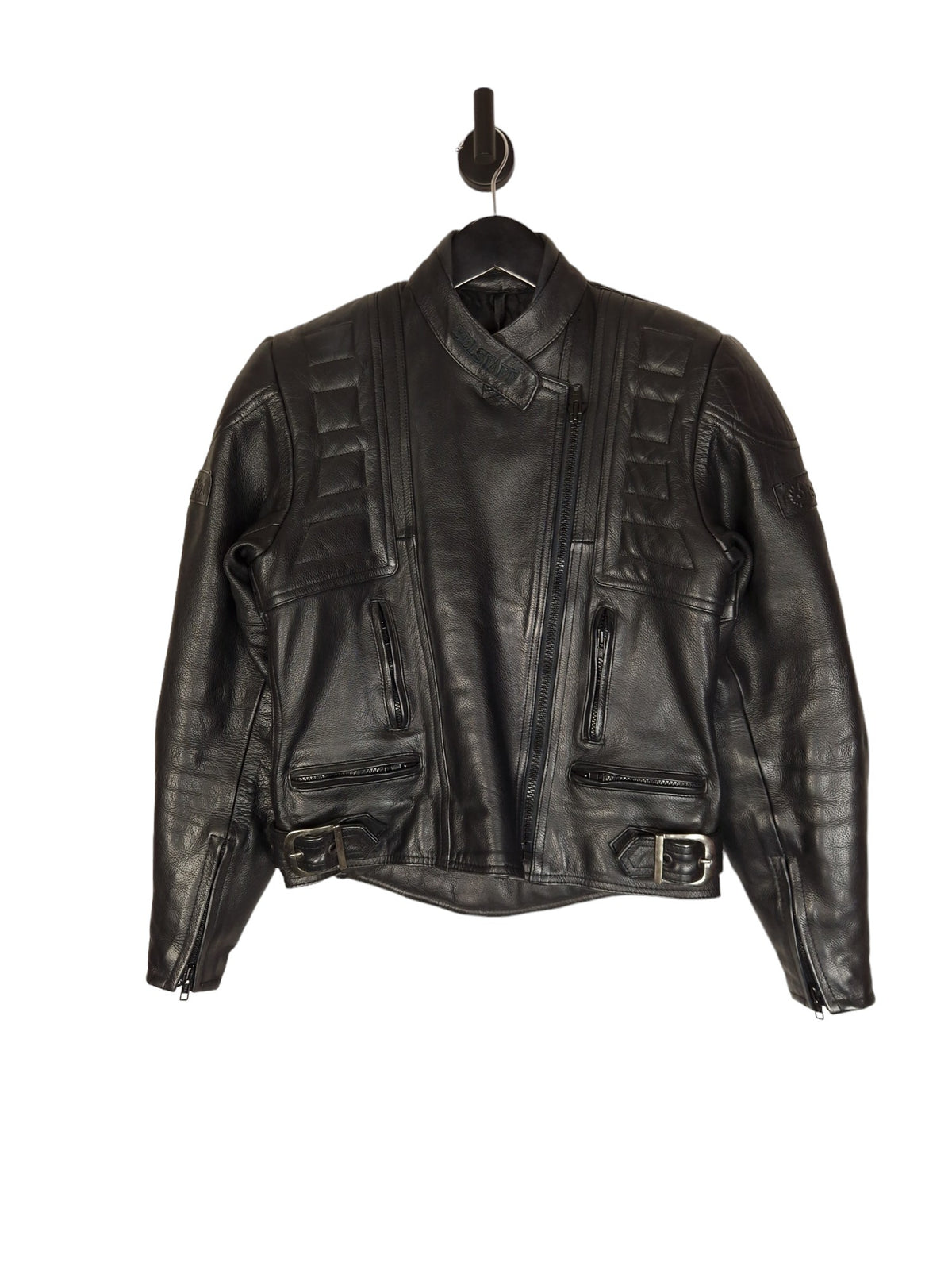 Belstaff Leather Motorcycle Jacket Twin Track - Size UK 12