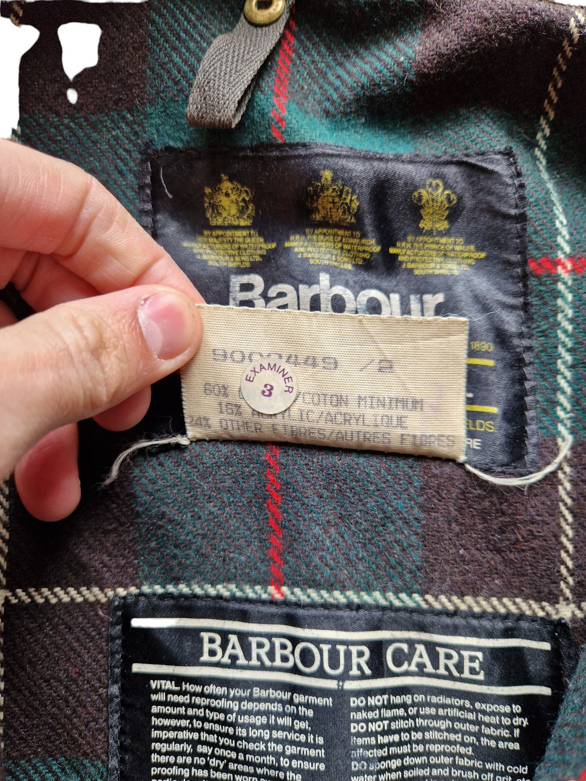 90's Barbour A400 Northumbria Wax Jacket - Size C40 L/XL