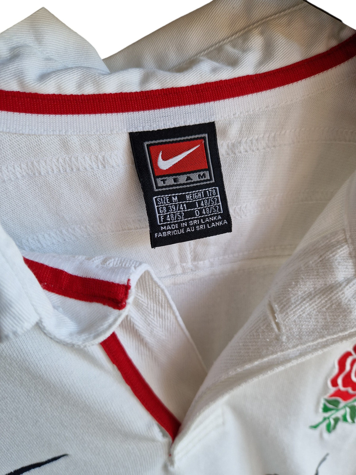 99/00 Nike England Rugby BT Cellnet Union Home Jersey - Size M/L