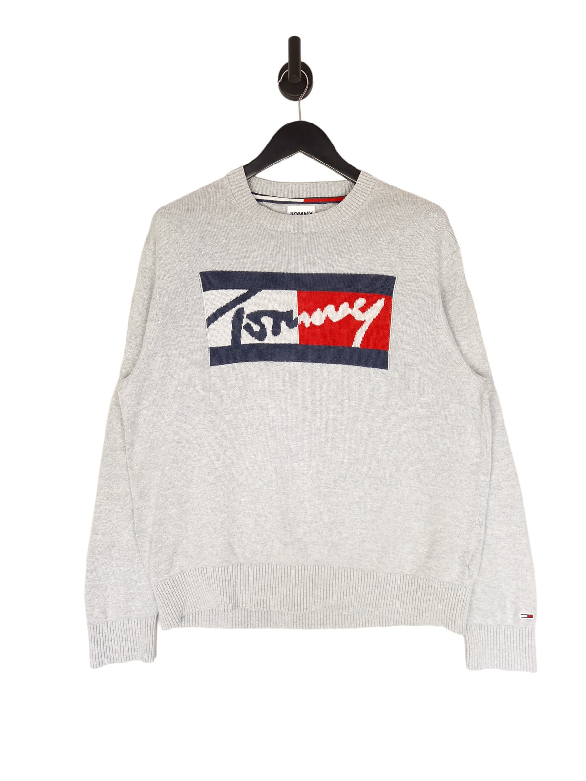 Tommy Jeans Spell Out Jumper - Size Large (relaxed fit)