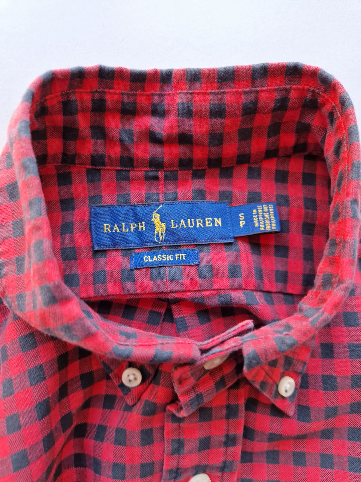 Polo Ralph Lauren Check Shirt Long Sleeve - Size Small Classic Fit