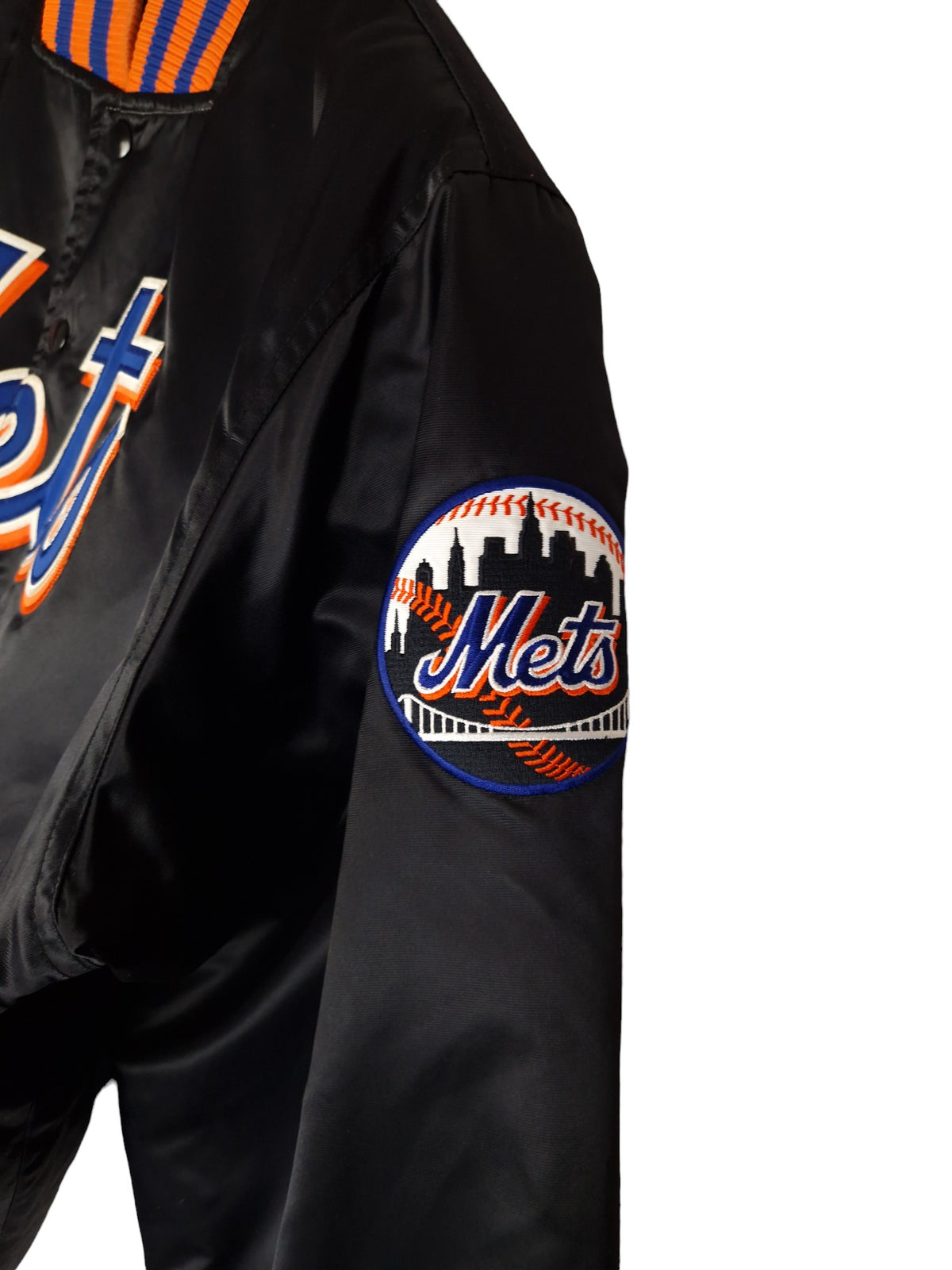 Majestic MLB New York Mets Varsity Jacket - Size Small (Oversized)