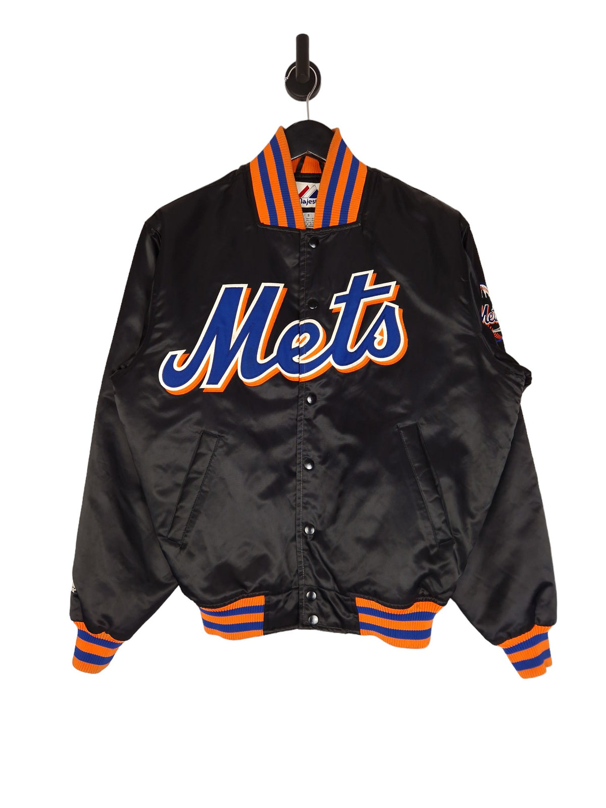 Majestic MLB New York Mets Varsity Jacket - Size Small (Oversized)