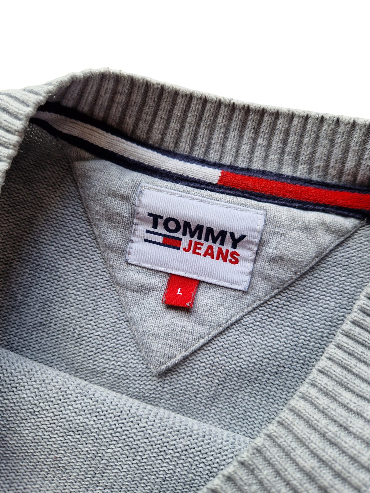 Tommy Jeans Spell Out Jumper - Size Large (relaxed fit)