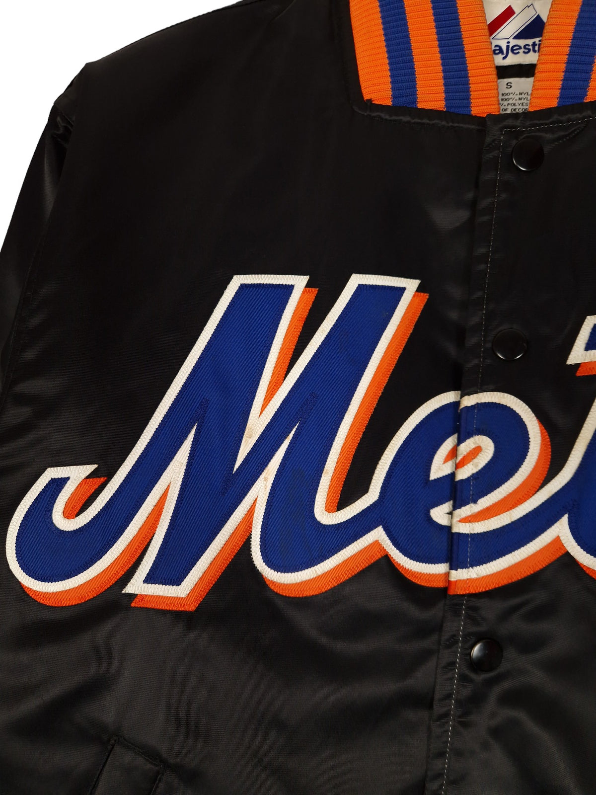 Majestic MLB New York Mets Varsity Jacket - Size Small (Oversized)