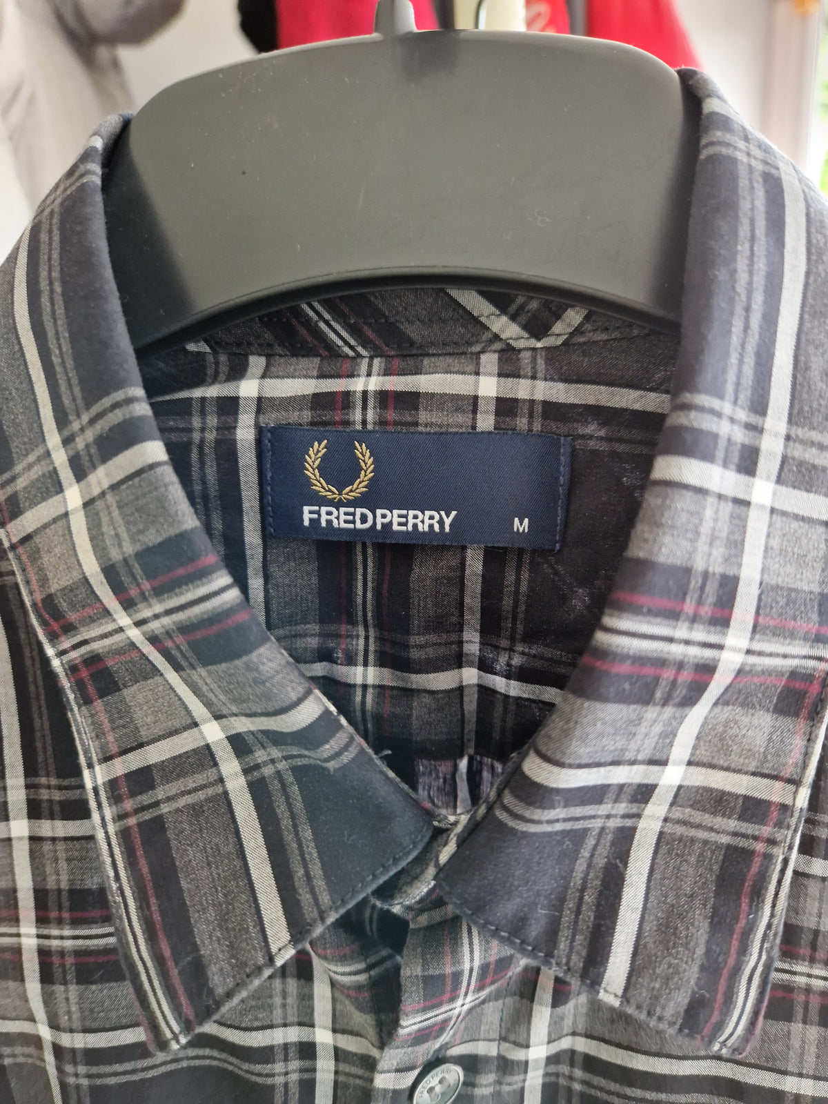 Fred Perry Check Shirt  - Size Medium