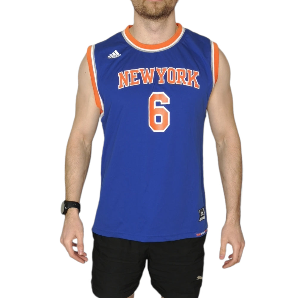 Y2K Adidas NBA New York Knicks 6 Porzingis Basketball Jersey - Size Large