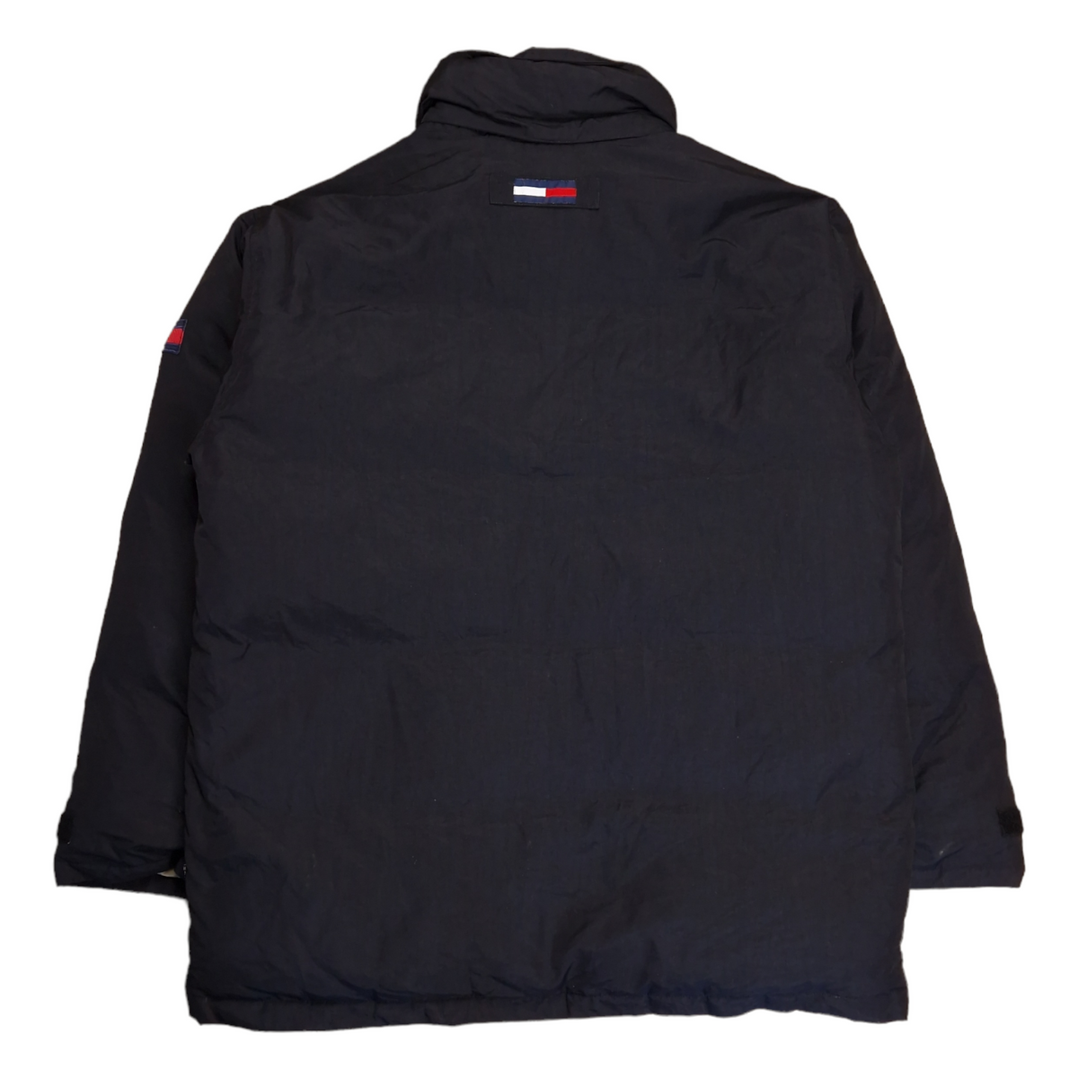 Y2K Tommy Hilfiger Puffer Jacket In Black - Size Large