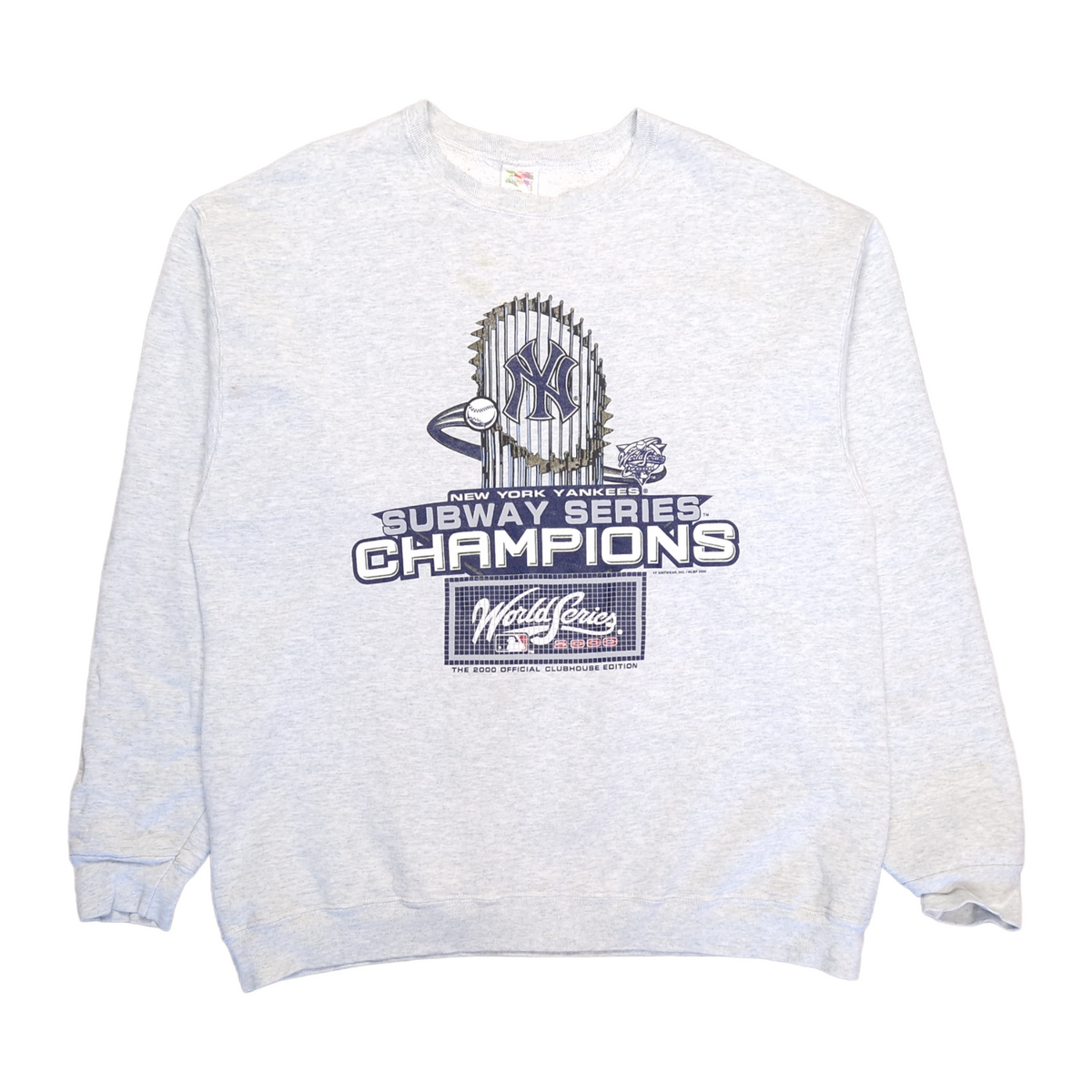 2000 Fruit of The Loom New York Yankees Champions Sweatshirt - Size XL