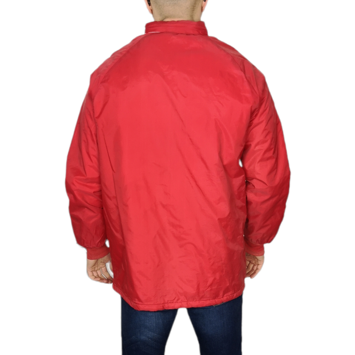 1980's Adidas Padded Shell Jacket In Red Size Large
