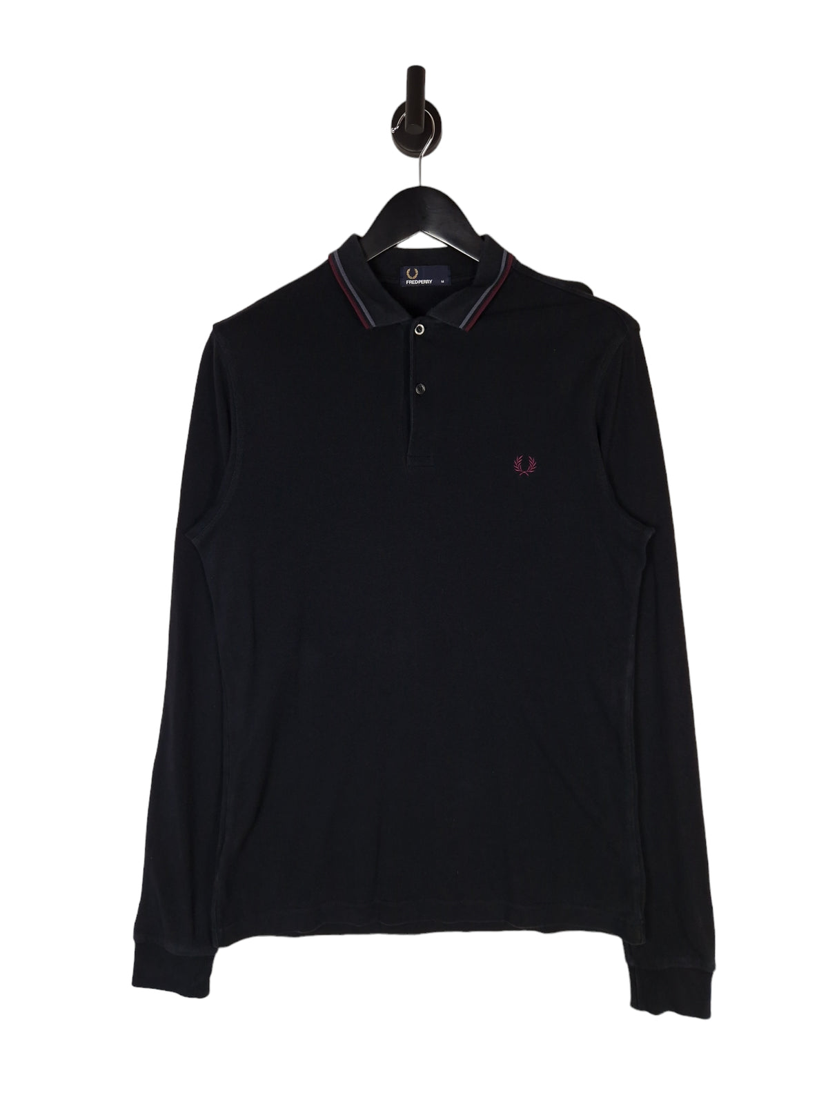 Fred Perry Twin Tipped Long Sleeve Polo Shirt - Size  Medium