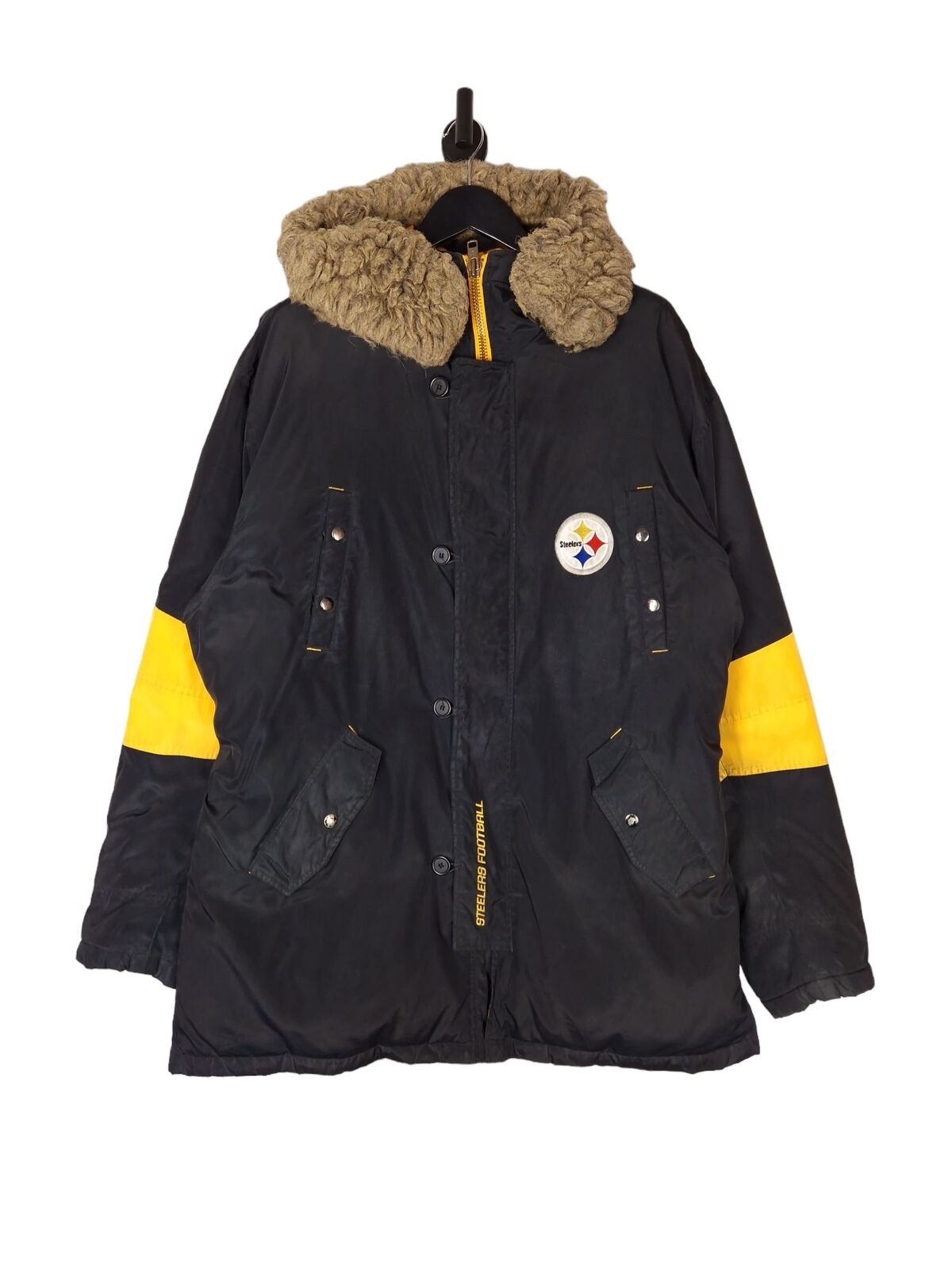 Y2K NFL Pittsburgh Steelers Parka Coat - Size XL