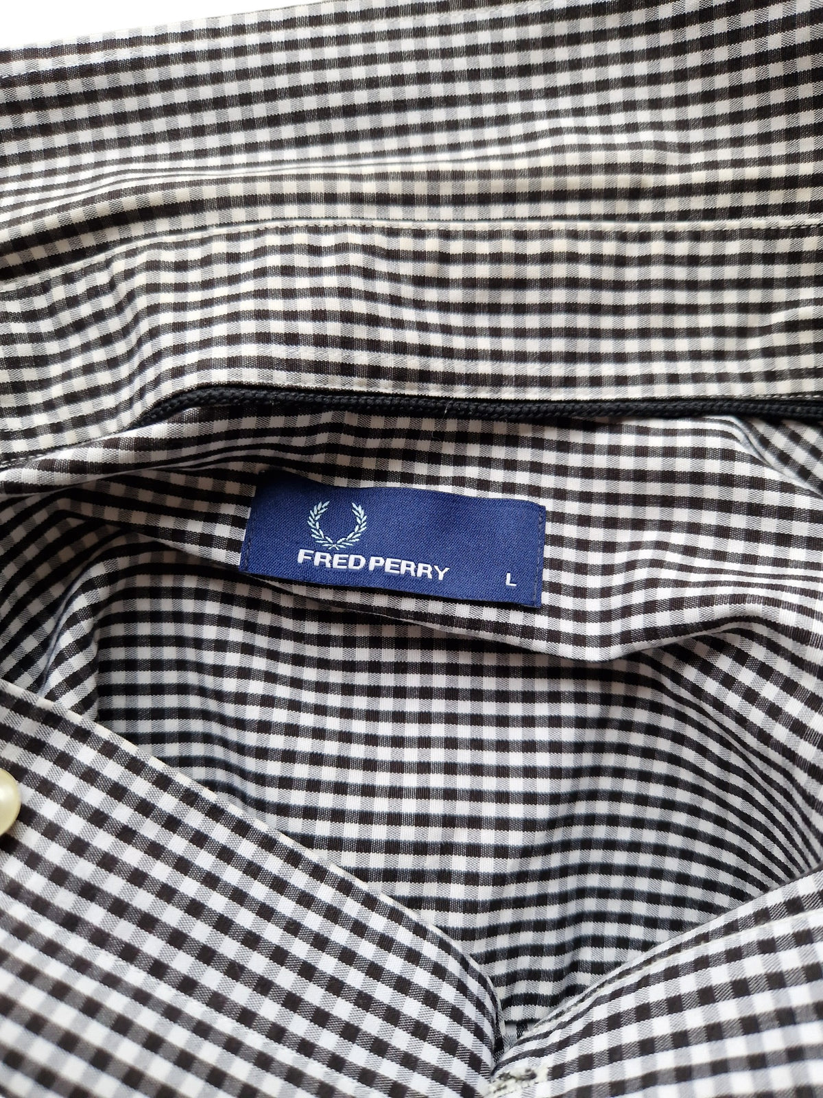 Fred Perry Check Shirt - Size Large