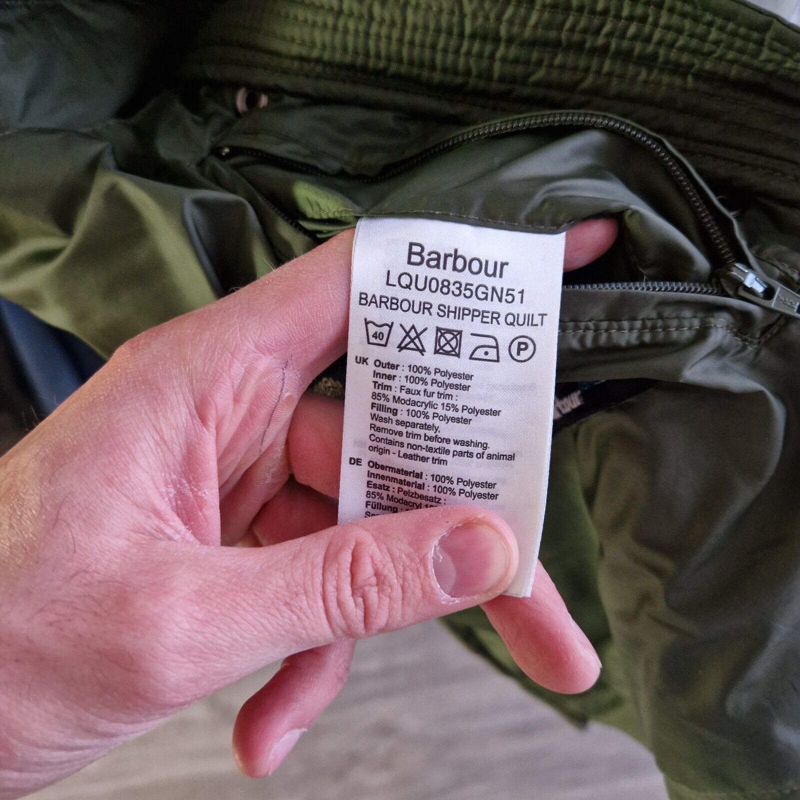 Barbour shipper sale