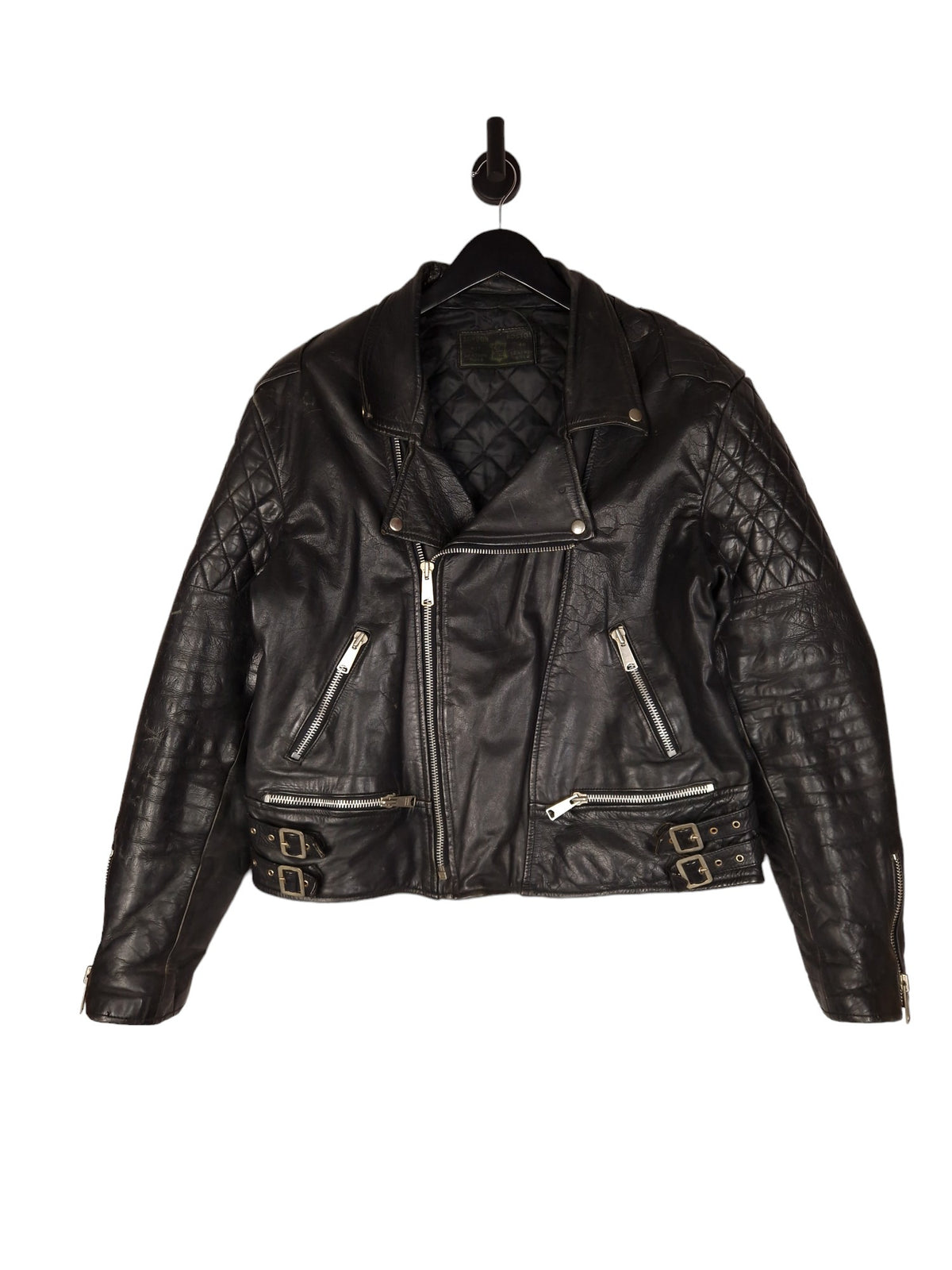 Leather Gold Leather Jacket - Size XL